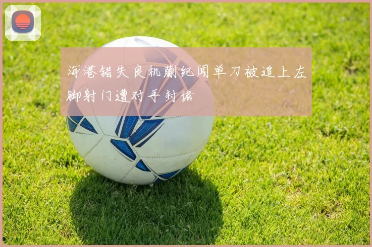 海港错失良机蒯纪闻单刀被追上左脚射门遭对手封堵
